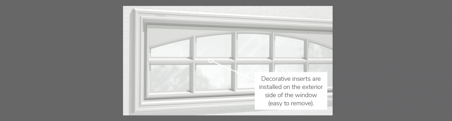 Cascade Decorative Insert, 41" x 16", available for door 3 layers - Polystyrene, 2 layers - Polystyrene and Non-insulated