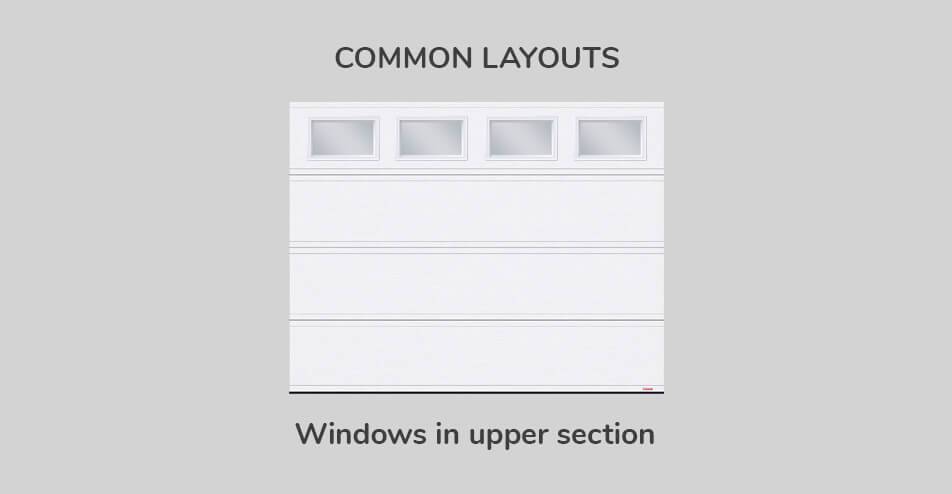 Common layouts, 9' x 7', Windows in upper section